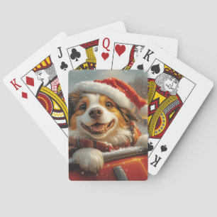 Jeu De Cartes Anatolie Berger Chien Roller Dessous de verre Noël