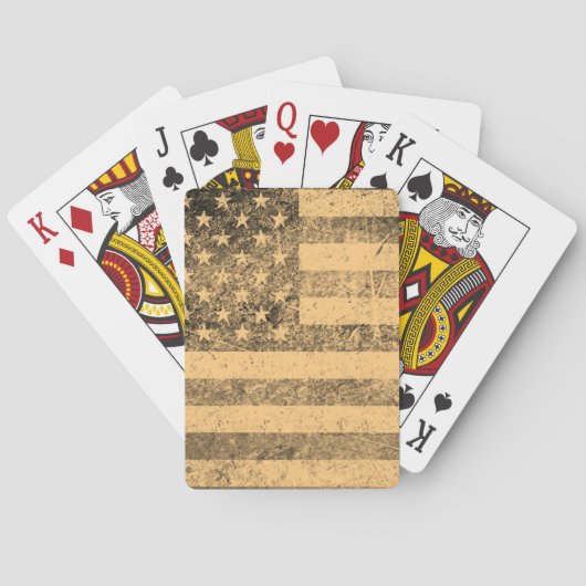 Jeu De Cartes Ancien drapeau américain (dos)