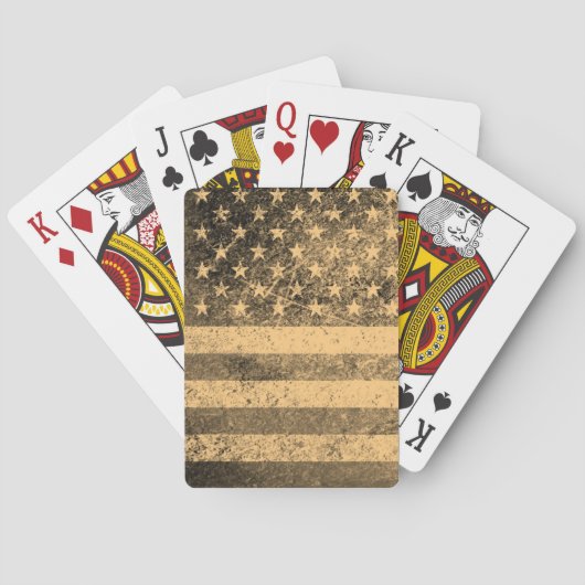 Jeu De Cartes Ancien drapeau américain Grunge 2 (dos)