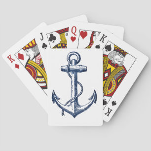 Jeu De Cartes Ancre de bleu marine