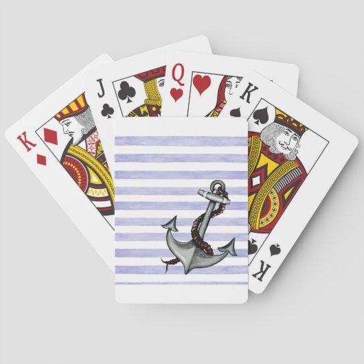 Jeu De Cartes Ancre du navire nautique (dos)