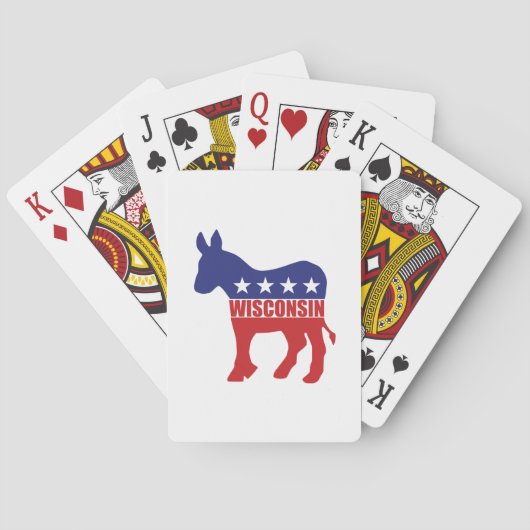 Jeu De Cartes Âne du Wisconsin Démocrate (dos)