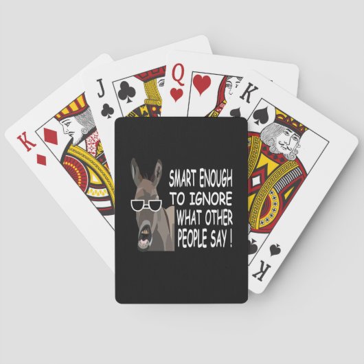 Jeu De Cartes Âne intelligent cool (dos)