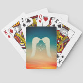 Jeu De Cartes Ange ailes Céleste coucher de soleil Monogramme (dos)