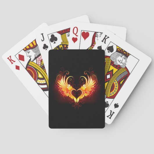 Jeu De Cartes Angel Fire Heart with Wings (dos)