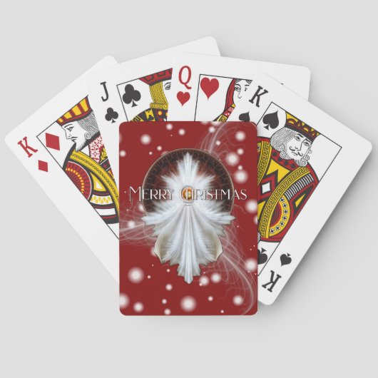 Jeu De Cartes Angel Wings Snowflake Joyeux Noël TW ISO (dos)