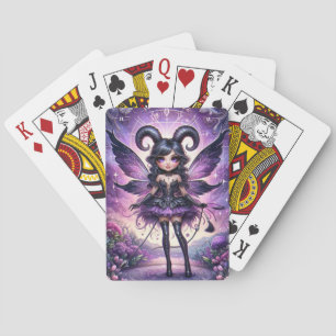 Jeu De Cartes Angelina Purple Gothique Fée Scorpio Hornes Zodiac