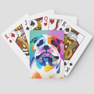 Jeu De Cartes Anglais Chien Chien Wild Nature Peinture animale