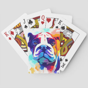 Jeu De Cartes Anglais Chien Chien Wild Nature Peinture animale