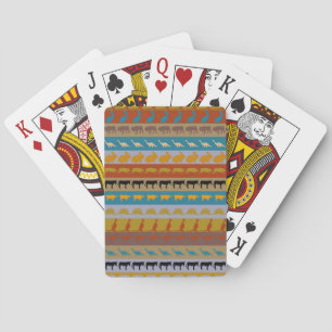 Jeu De Cartes Animaux Colorés Rétro Motif Rayures Modernes #10