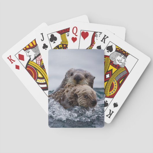 Jeu De Cartes Animaux de bébés cutest | Otter Baby & Mère (dos)