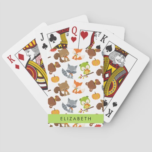 Jeu De Cartes Animaux de forêt, Animaux de forêt, Votre nom (dos)