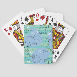 Jeu De Cartes Animaux mignons jouant avec de l'eau 3