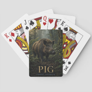 Jeu De Cartes Animaux sauvages fourrés de forêt de porc ANIMAL