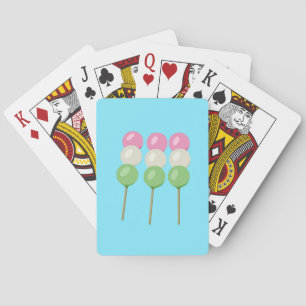 Jeu De Cartes Anime Blue Pastel Dango Classic Playing Cartes