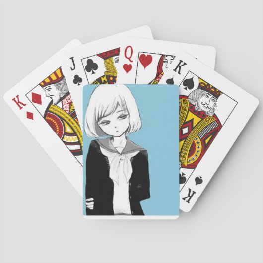 Jeu De Cartes Anime fille Jouer aux cartes (dos)