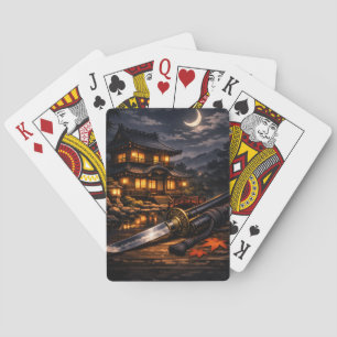 Jeu De Cartes Anime House & Katana Carte de Poker Japonaise