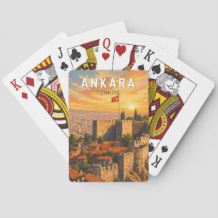 Jeu De Cartes Ankara Turquie Illustration Voyage Art Vintage