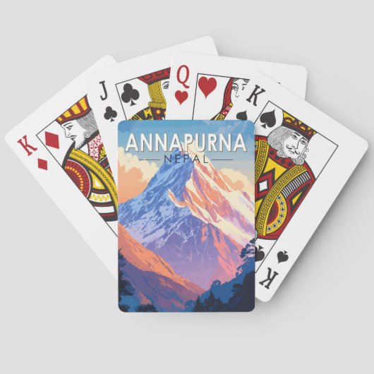 Jeu De Cartes Annapurna Nepal Travel Art Vintage (dos)