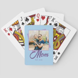 Jeu De Cartes Année de fondation de maman avec photo