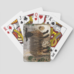 Jeu De Cartes année du mouton en bois