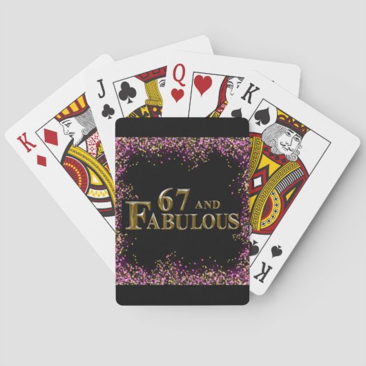 Jeu De Cartes Anniversaire 67 ans (dos)