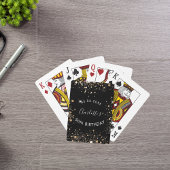 Jeu De Cartes Anniversaire de fête noir or parties scintillant n
