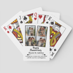 Jeu De Cartes Anniversaire de Mariage Amour 4 Collage Photo Coup