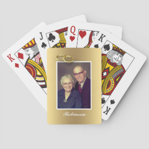 Jeu De Cartes Anniversaire de mariage - Or personnalisé