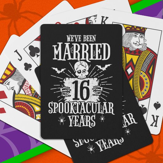 Jeu De Cartes Anniversaire du 16e Mariage de Spooktacular d'Hall