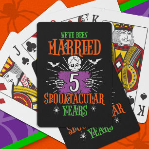 Jeu De Cartes Anniversaire du 5e Mariage de Spooktacular d'Hallo