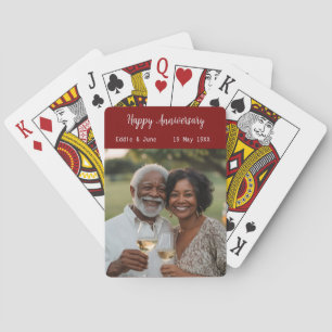 Jeu De Cartes Anniversaire Photo moderne Poker Cartes Bourgogne