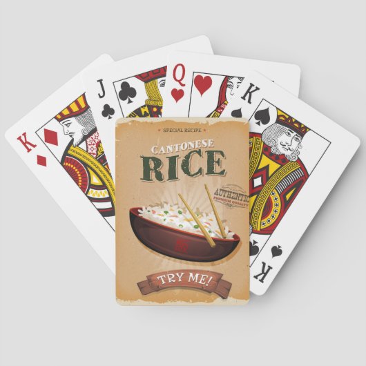 Jeu De Cartes Annonce Vintage au riz frit (dos)