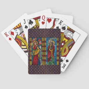 Jeu De Cartes Annonciation Colorée Avec Marie Et Gabriel