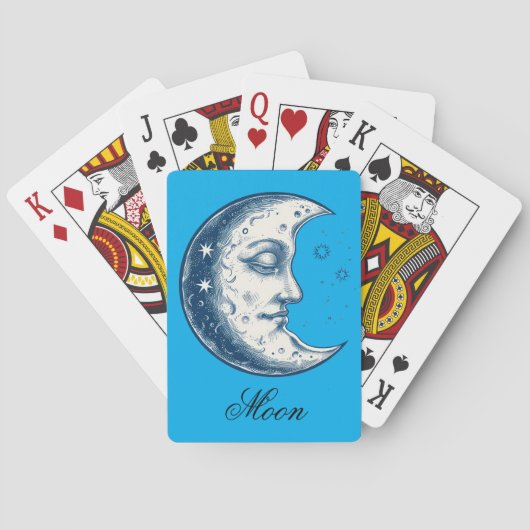 Jeu De Cartes Antique of moon drawing  (dos)