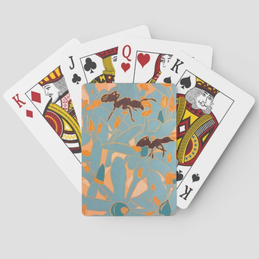 Jeu De Cartes Ants with Blue flowers Autralian Flora (dos)