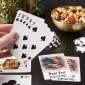 Jeu De Cartes *** AP16 Red White Blue American Flag Play 7 (In Situ)