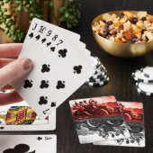 JEU DE CARTES APACHES ET GERONIMO CONDUISANT UNE VOITURE À MOTEU (In Situ)