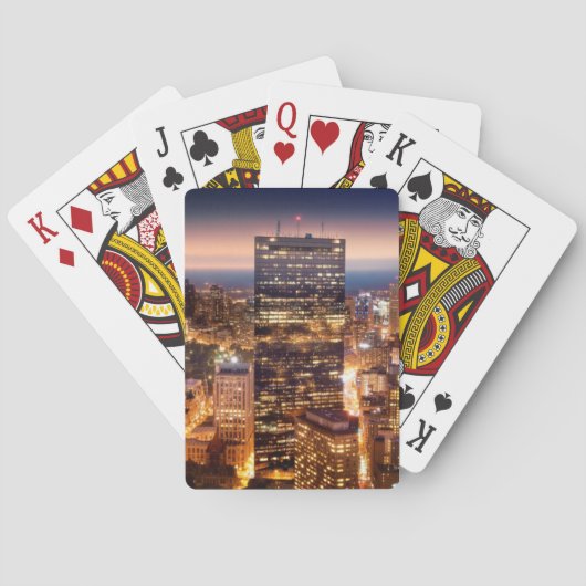 Jeu De Cartes Aperçu de Boston la nuit (dos)