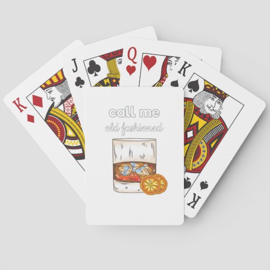 Jeu De Cartes Appelez-moi vieux mode (dos)