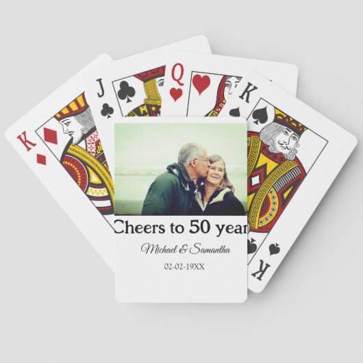 Jeu De Cartes applaudissements à 50 ans anniversaire ajouter nom (dos)