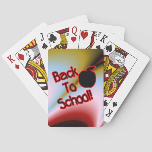 Jeu De Cartes Apple et retour à l'école - (dos)