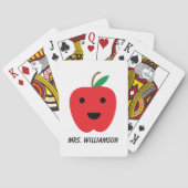 Jeu De Cartes Apple mignon rouge Kawaii Personnaliser (dos)
