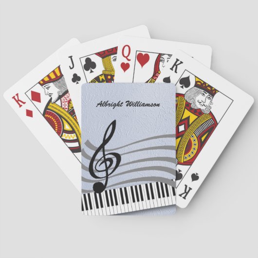 Jeu De Cartes Appréciation musicale Design personnalisé avec nom (dos)