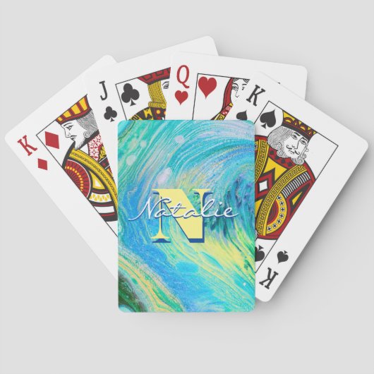 Jeu De Cartes Aqua Blue Acrylic (dos)