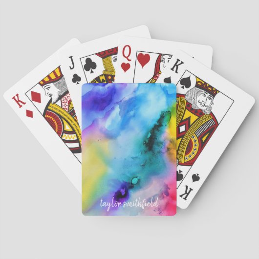 Jeu De Cartes Aquarelle (dos)