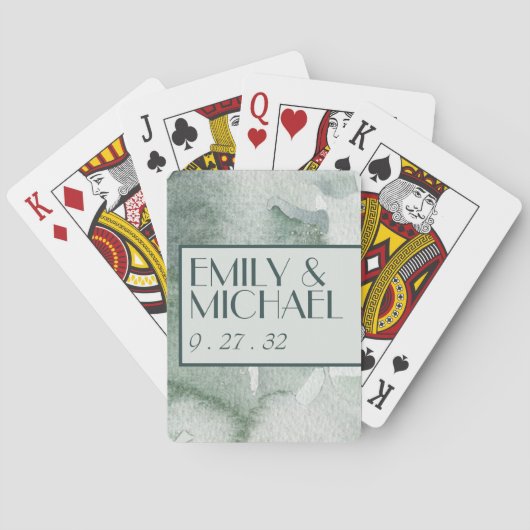 Jeu De Cartes Aquarelle Abstraite moderne (dos)