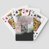 Jeu De Cartes Aquarelle Abstraite moderne Pastel Monogram (dos)