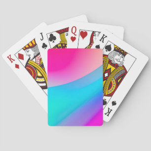 Jeu De Cartes Aquarelle abstraite pastel ombré rose bleu