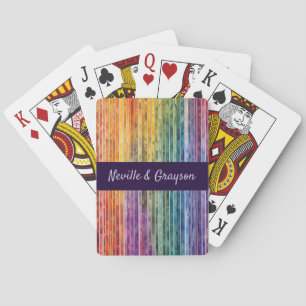 Jeu De Cartes Aquarelle arc-en-ciel